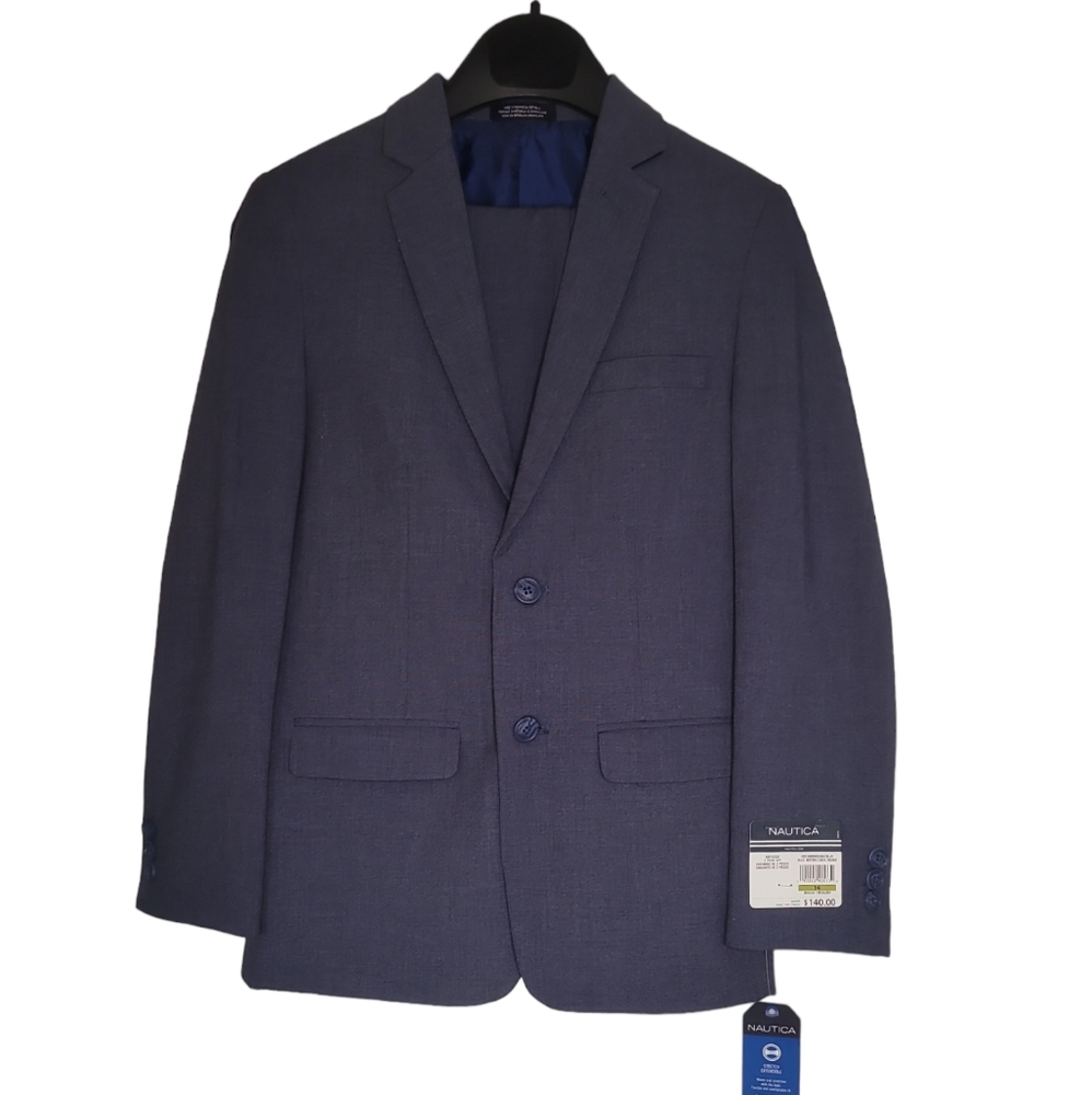 Nautica 2 Piece Suit Norwegian Blue Boys Size 14 Regular
